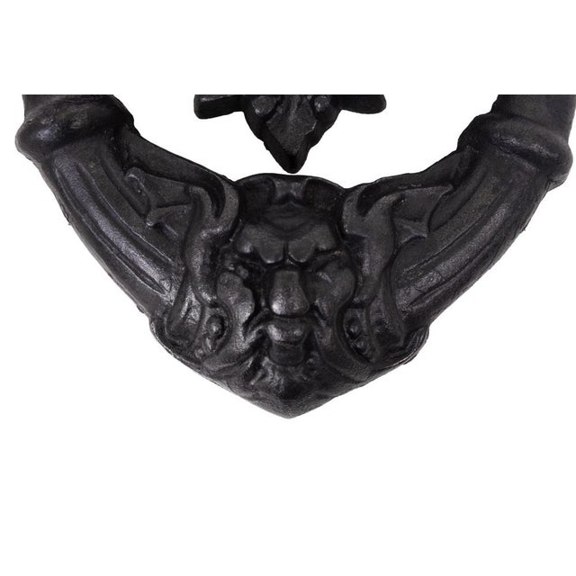 Large Gothic Cast Iron Devil Door Knocker, India, 1950s For Sale - Image 6 of 10