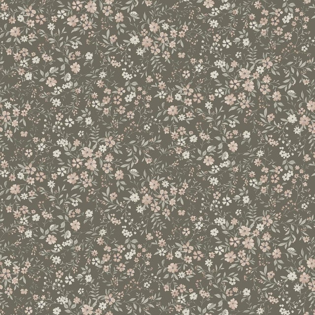 SAMPLE - Boråstapeter Florence Wallpaper In Blush And Brown For Sale