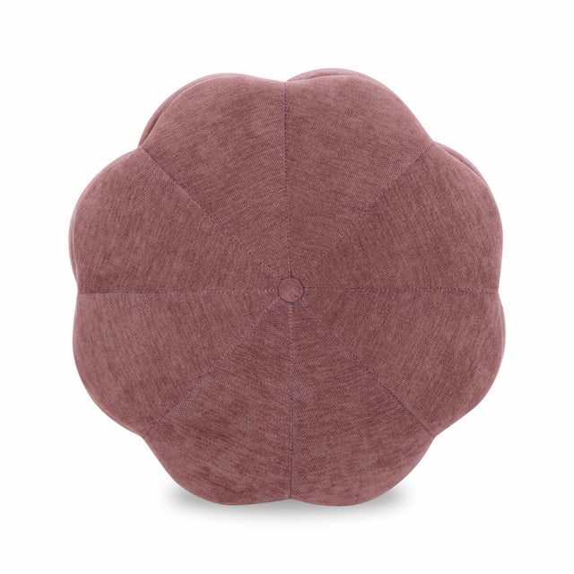 Boho Chic Fleur Mauve Storage Ottoman For Sale - Image 3 of 4
