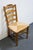 HIGH END VINTAGE Solid Rubberwood Country French Ladderback Dining Side Chair w. Rush Seat Cannot identify manufacturer,...