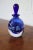 Cobalt blue art glass decanter