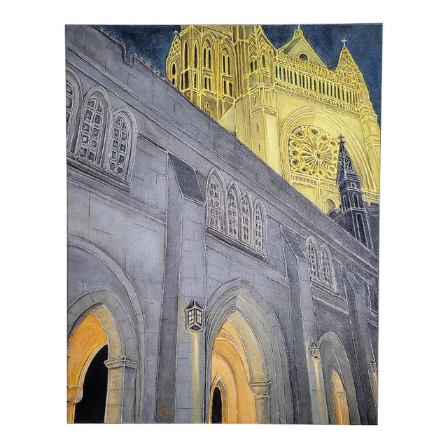 City of Washington DC Cathedral by Cynthia Geyer For Sale