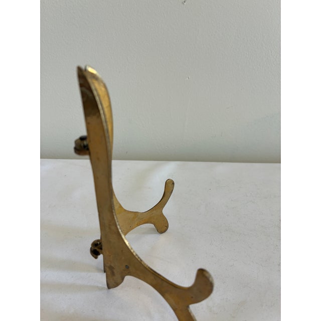 Vintage Brass Folding Display Easel – Adjustable 5” Stand For Sale - Image 4 of 8