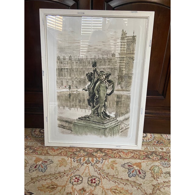 Antique White Parisian Etching Reproduction Print For Sale - Image 8 of 8