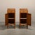 Art Deco Amsterdam School Nightstands in Oak and Glass, 1930s, Set of 2 For Sale - Image 3 of 18