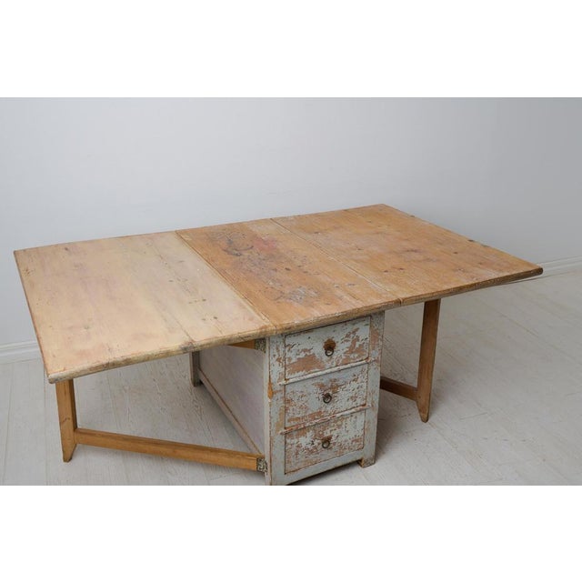 Antique Northern Swedish Country Table in Pine For Sale - Image 6 of 9