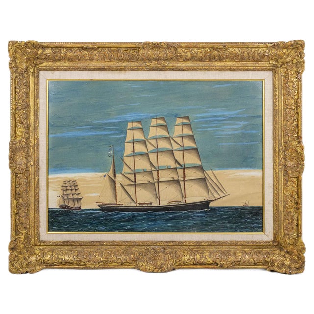 19th Century Gouache Figuring a Marine by Raphaël Rispoli For Sale