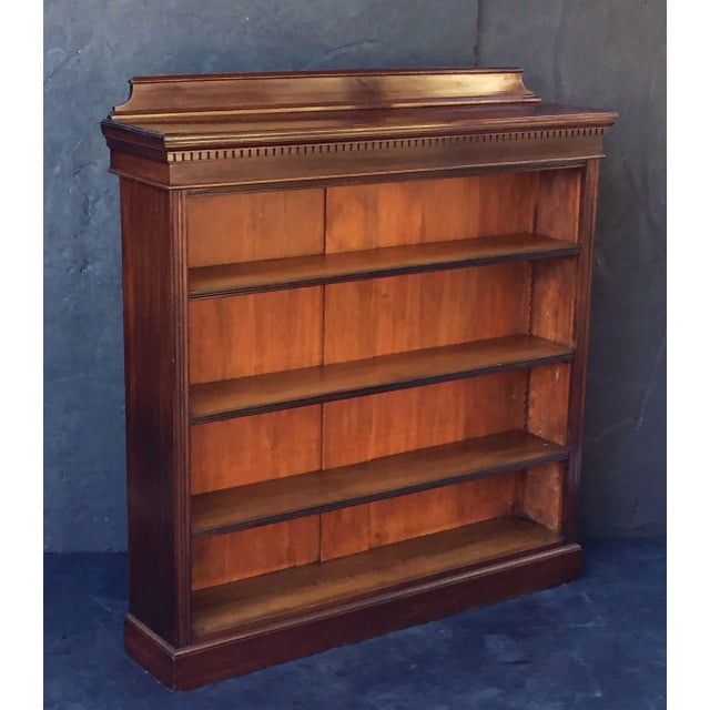 English Open Bookcase of Mahogany For Sale - Image 4 of 12
