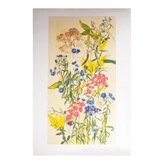 “Wild Asters” Lithograph of Flowers by Dorothy Dennison For Sale