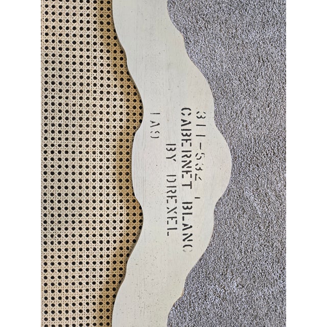 Drexel Cabernet Blanc Queen Headboard & Matching Bedside Tables For Sale - Image 13 of 18