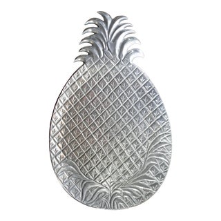 Vintage India Handicrafts, Inc. Extra Large Cast Aluminum Pineapple Serving Tray For Sale