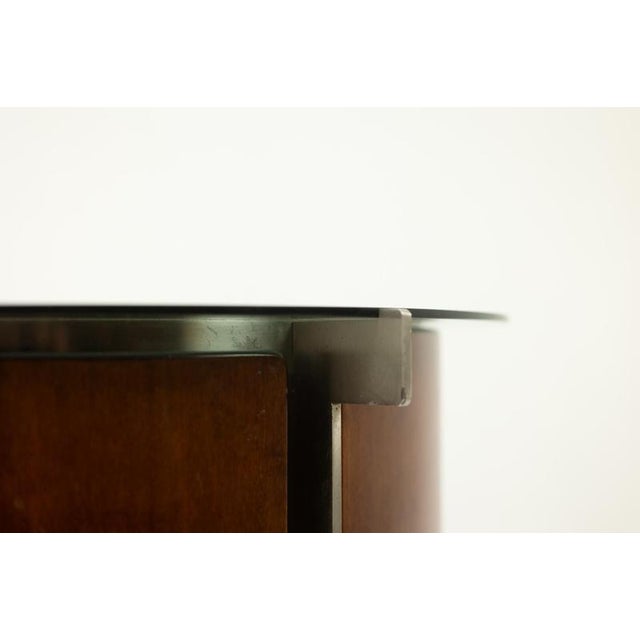 1960s Round Coffee Table with Built-in Bar by Eugenio Gerli for Tecno, 1960 For Sale - Image 5 of 10
