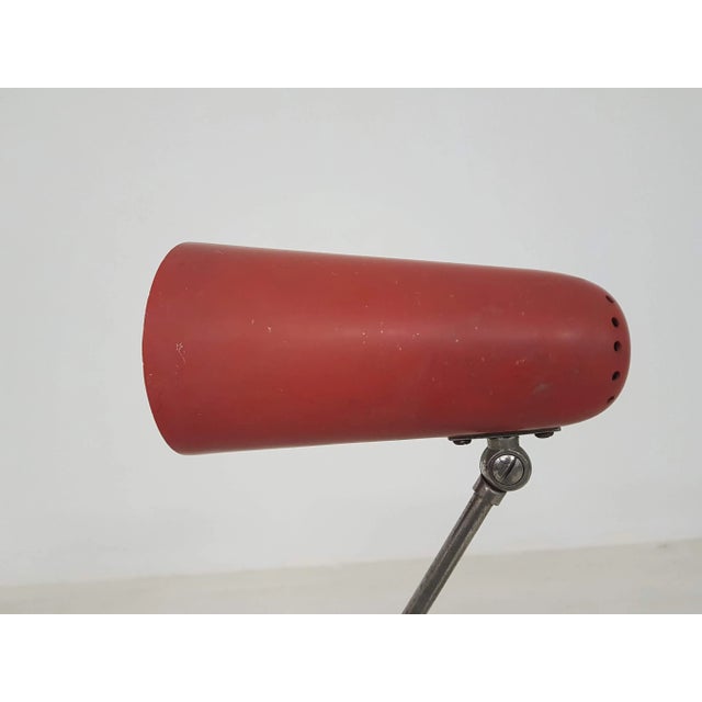 1950s Red Metal Desk Light, 1950s For Sale - Image 5 of 9
