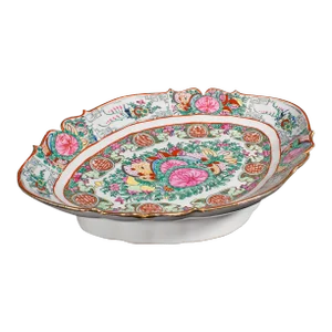 1900's Antique Chinese Cantaloupe Serving Dish