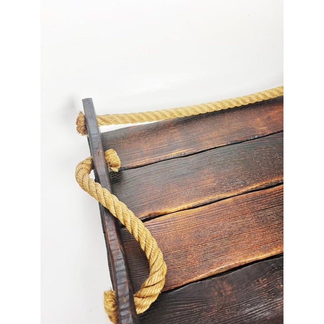 1990s Wood and Rope Tray, France, 1990s For Sale - Image 5 of 13
