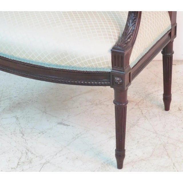 19th Century Louis XVI French Rosewood Armchair For Sale - Image 4 of 6