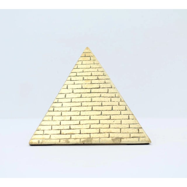 Metal Late 20th Century Large Brass Pyramid For Sale - Image 7 of 9