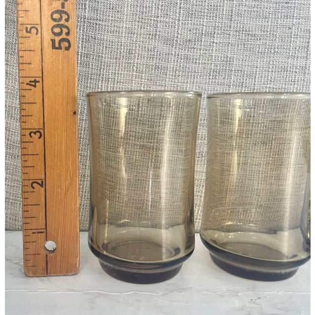 1970s Vintage Midcentury Modern Libbey Tawny Glasses – Set of 4 For Sale - Image 5 of 5