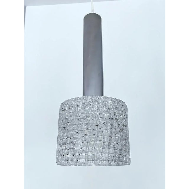 Vintage Glass Pendant Lights from Kalmar, 1970s, Set of 3 For Sale - Image 10 of 14