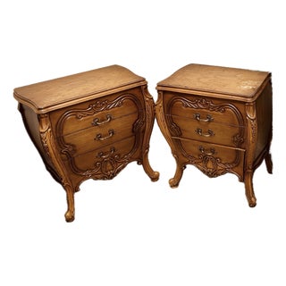 1960s John Cameron Distinctive French Provincial Night Stands, Pair For Sale