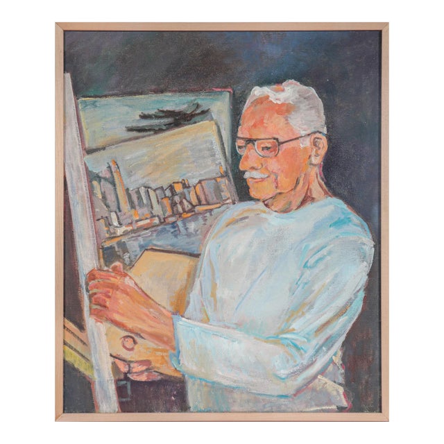 Artist's Self Portrait 20th Century Oil For Sale