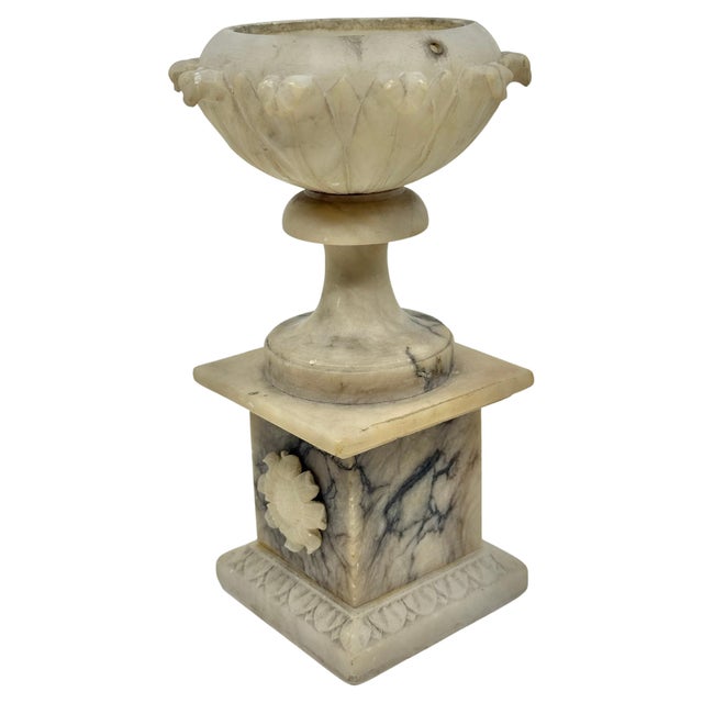 19th Century Grand Tour NeoClassical Alabaster Carved Urn For Sale - Image 10 of 18