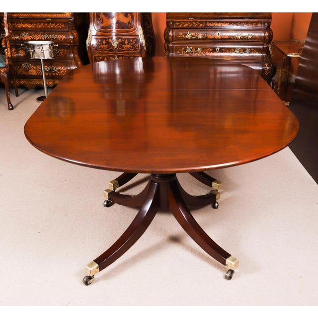 Antique George III Regency Dining Table and Dining Chairs, 18th Century, Set of 11 For Sale - Image 6 of 18