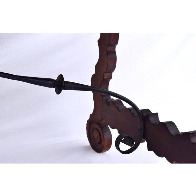 Spanish Colonial Dining Table, Hand-Carved Oak & Iron, Early 20th C. For Sale - Image 18 of 18