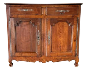 18th Century 18th Century Louis XV Walnut Wood Buffet from Provence, France