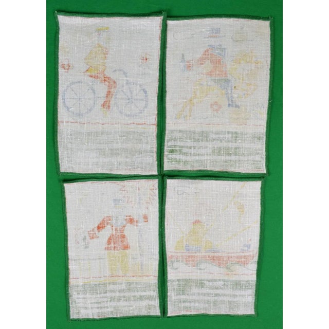 Sz: 8" x 5 1/2" w/ Bicyclist/ Angler/ Horseman/ Dapper Gent