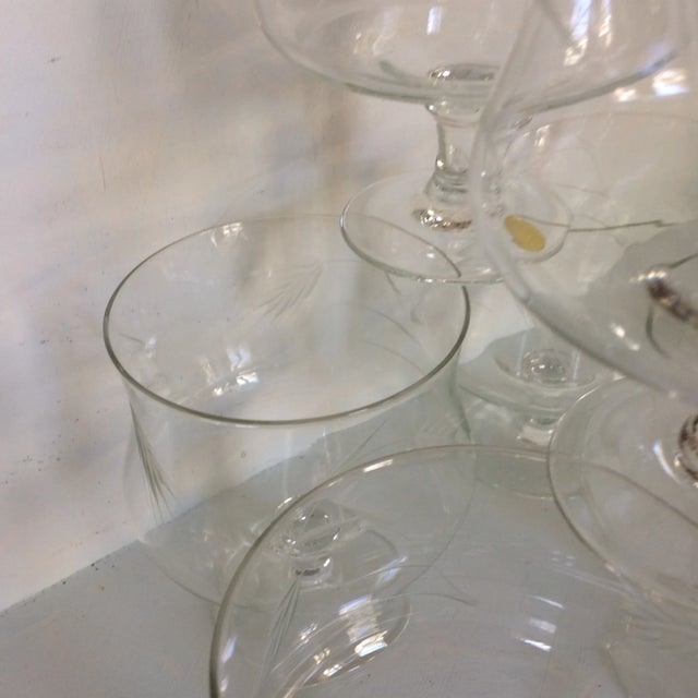 Sasaki Noritaki Wheat Pattern Crystal Brandy Cocktail Glasses - Set of 6 For Sale In Sacramento - Image 6 of 13