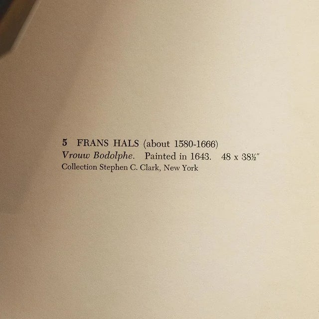 1950s 1954 After Frans Hals "Vrouw Bodolphe", Vintage Full-Color Print For Sale - Image 5 of 8