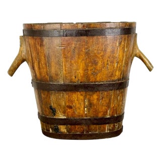 Vintage Brown Bucket, 1900s For Sale
