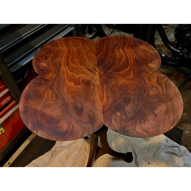 Wood Mid Century Gueridon Butterfly Table With Fire Veneer For Sale - Image 7 of 10