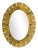 Elliptical Mirror in Hammered, Gilded Brass, 1950s For Sale