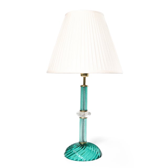 Gorgeous Murano glass table lamp. A charming accent for any room. *shade sold separately