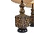 Brown 1970s Large Mid Century Bronze Color Brown Gold and Black Brutalist Lamps - a Pair For Sale - Image 8 of 9