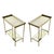 Pair of French Mid-Century Brass and Églomisé Two-Tier Side Tables in the Manner of Maison Baguès, Circa 1950–1965. For Sale - Image 4 of 7