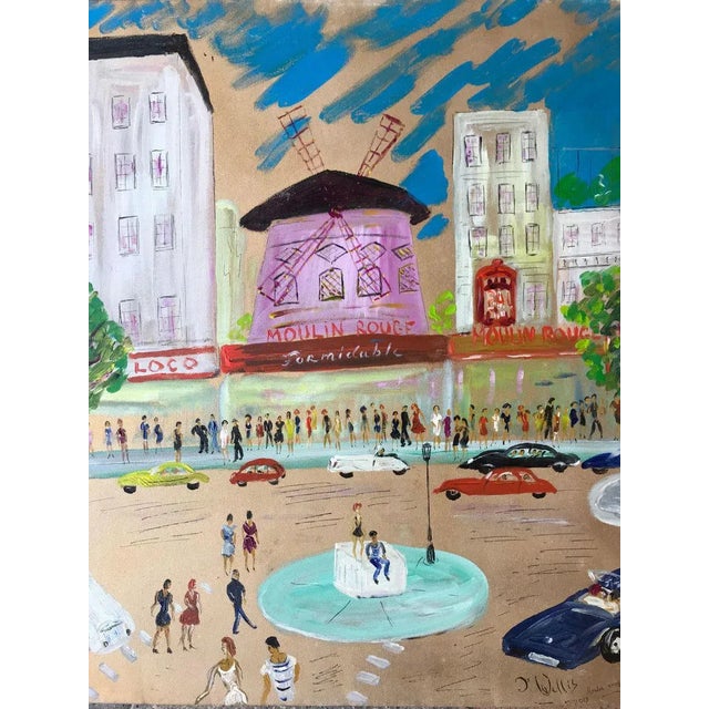 Moulin Rouge Acrylic on canvas Wood frame Signed lower right Titled and dated May 2003 All the poetry and the vision of a...