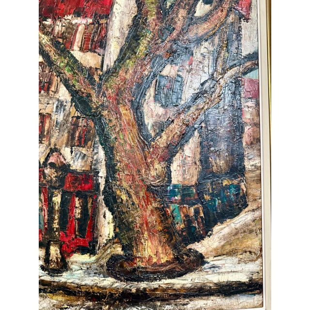 Henri d'Anty, French Modernist Large Paris Street Oil Painting Expressionist Henry D'anty, c.1960's For Sale - Image 12 of 13