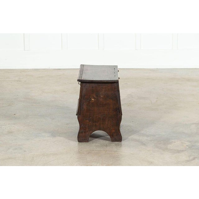 18th Century Irish Oak Bible Box Coffer Stool For Sale - Image 9 of 17