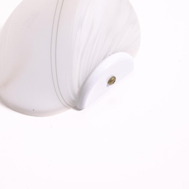 White Murano Glass Wall Lights with Tone-on-Tone, 1970s, Set of 2 For Sale - Image 5 of 18