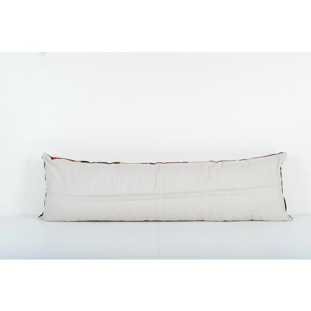 1980s Silk Ikat Velvet Pillow Cover - Colorful Uzbek Cushion For Sale - Image 5 of 5