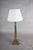 Tall Vintage Brass Table Lamp with Green Lacquered Column, 1950s For Sale - Image 6 of 9