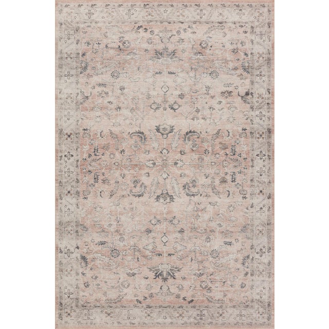 Loloi Rugs Hathaway Blush/Multi 3'-6" x 5'-6" Area Rug For Sale