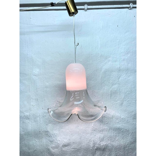 Italian Murano Glass Pendant Lamp by Renato Toso & Roberto Pamio for Leucos, 1970s For Sale - Image 9 of 10