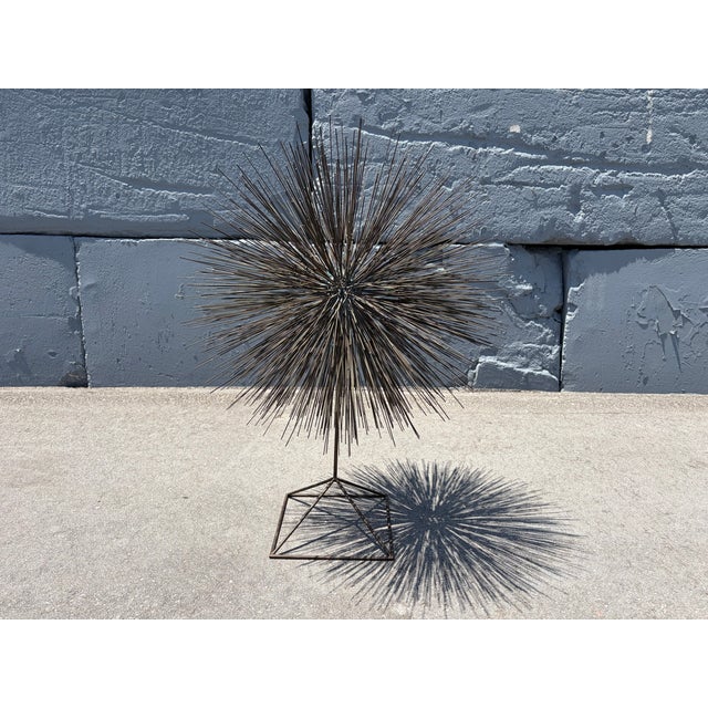 1980s 1980s Large Mid Century Bronze Dandelion Sculpture For Sale - Image 5 of 13