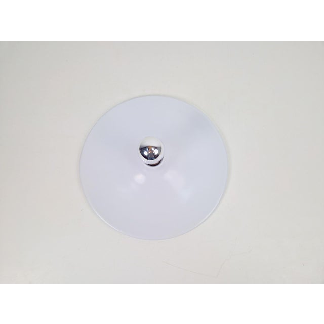Vintage White UFO Disc Wall Lamps from Targetti Sankey, 1970s For Sale - Image 9 of 18