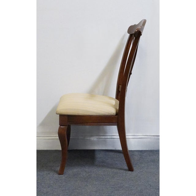 Wood Nichols & Stone Solid Cherry Country French Style Sheaf Back Dining Side Chair For Sale - Image 7 of 9