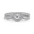 2020s .925 Sterling Silver 1/2 Ctw Diamond Halo and Milgrain Engagement Ring Bridal Set (I-J Color, I3 Clarity) - Ring Size 7 For Sale - Image 5 of 5